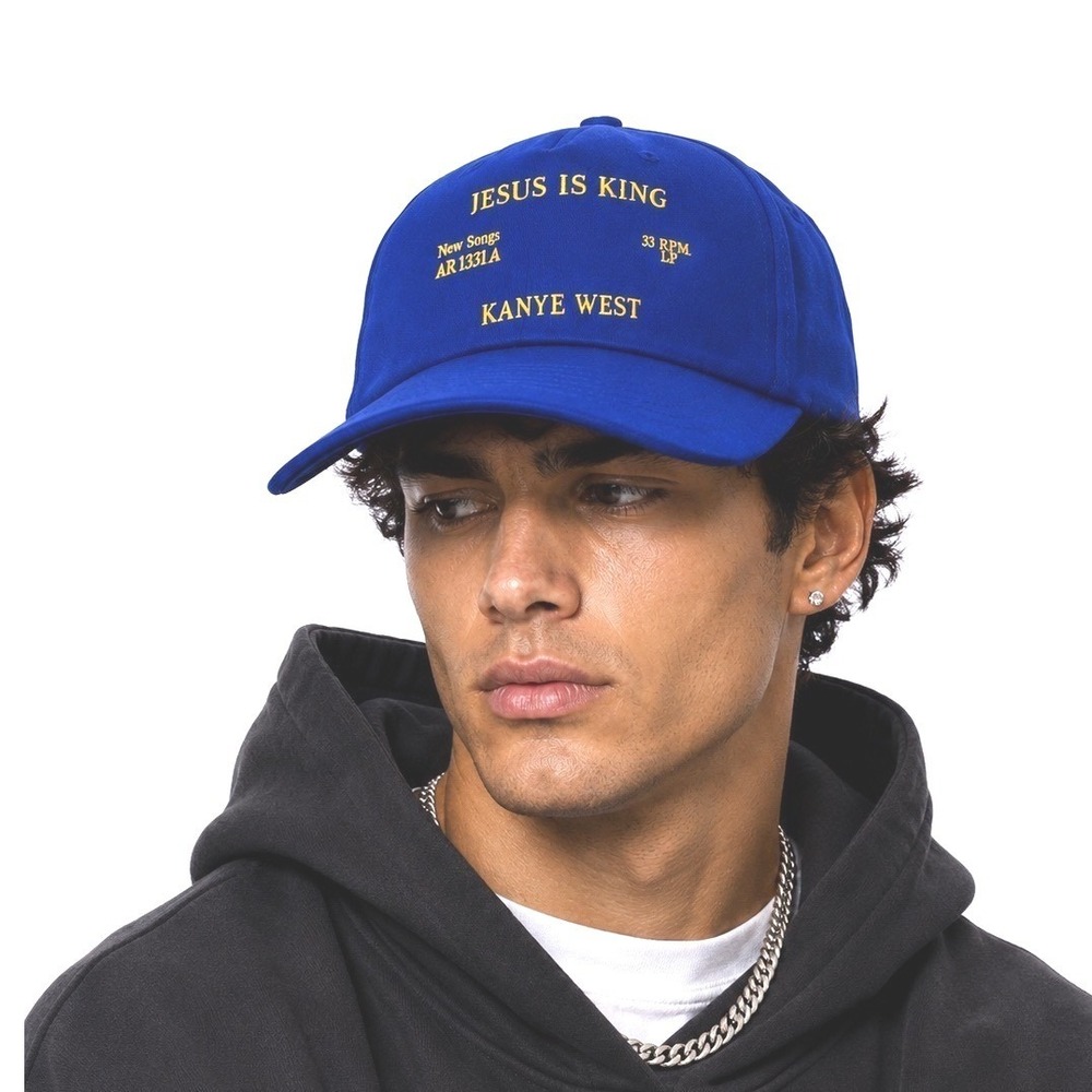 Kanye West | Yeezy | Jesus Is King Album Merch Hat Blue Yellow Embroidered Cap